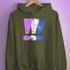 Drag Pride Grunge Exclamation Points Hoodie - Army